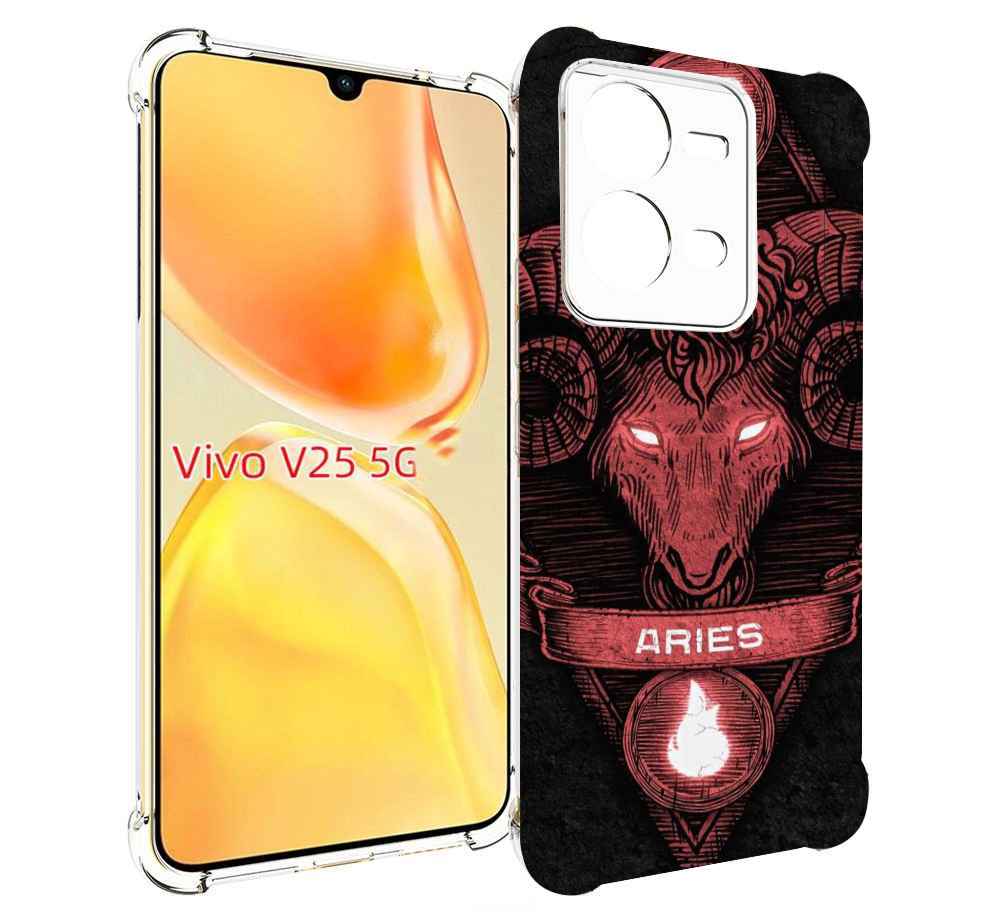 

Чехол MyPads знак зодиака овен 6 для Vivo V25 5G / V25e, Прозрачный, Tocco