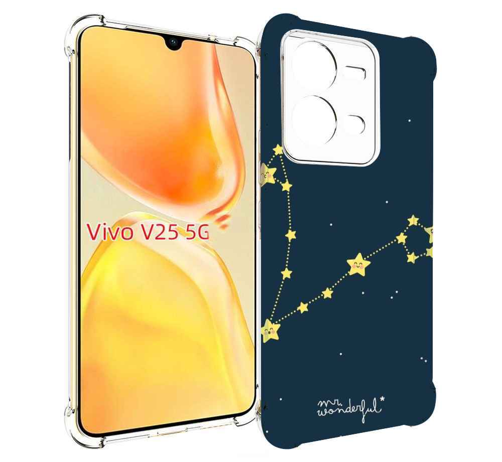 

Чехол MyPads знак зодиака рыбы 1 для Vivo V25 5G / V25e, Прозрачный, Tocco