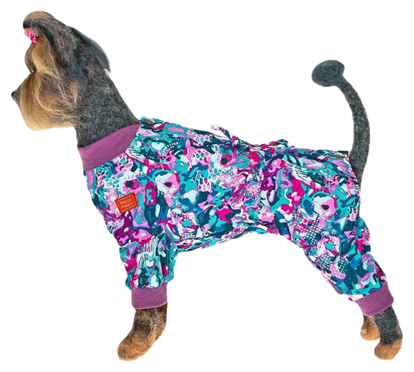 фото Комбинезон для собак happy puppy элегия, разноцветный, длина спины 32 см