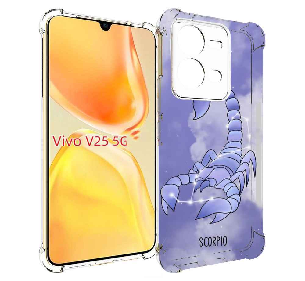 

Чехол MyPads знак зодиака скорпион 2 для Vivo V25 5G / V25e, Прозрачный, Tocco