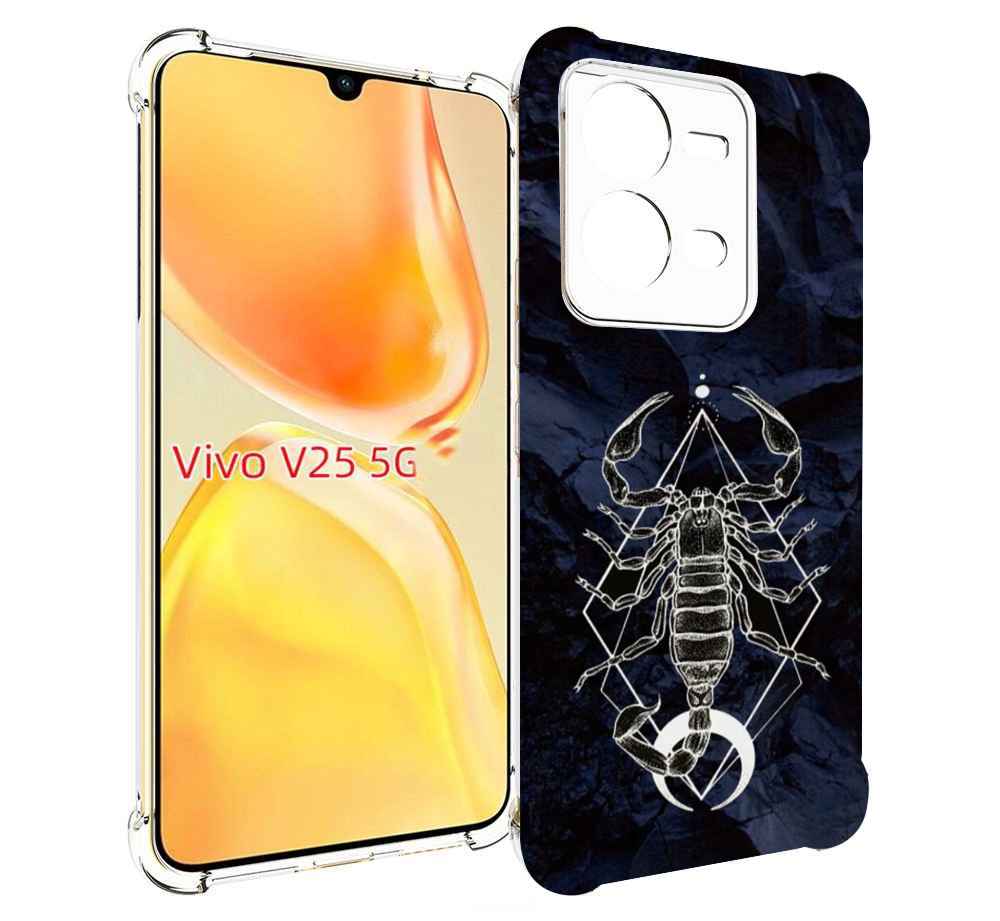 

Чехол MyPads знак зодиака скорпион 3 для Vivo V25 5G / V25e, Прозрачный, Tocco