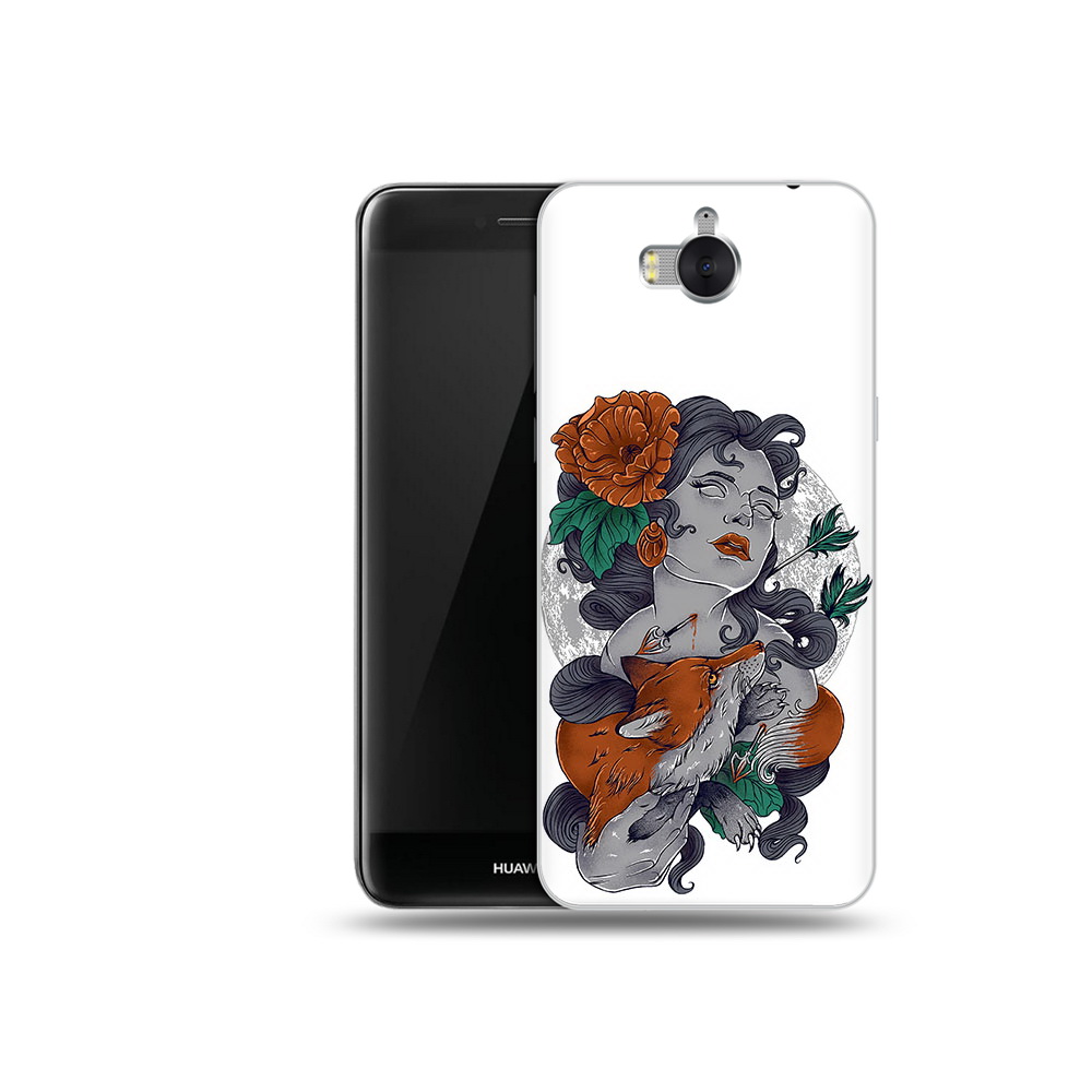 Чехол MyPads Tocco для Huawei Y5 темная девушка с лисой (PT91582.58.639)