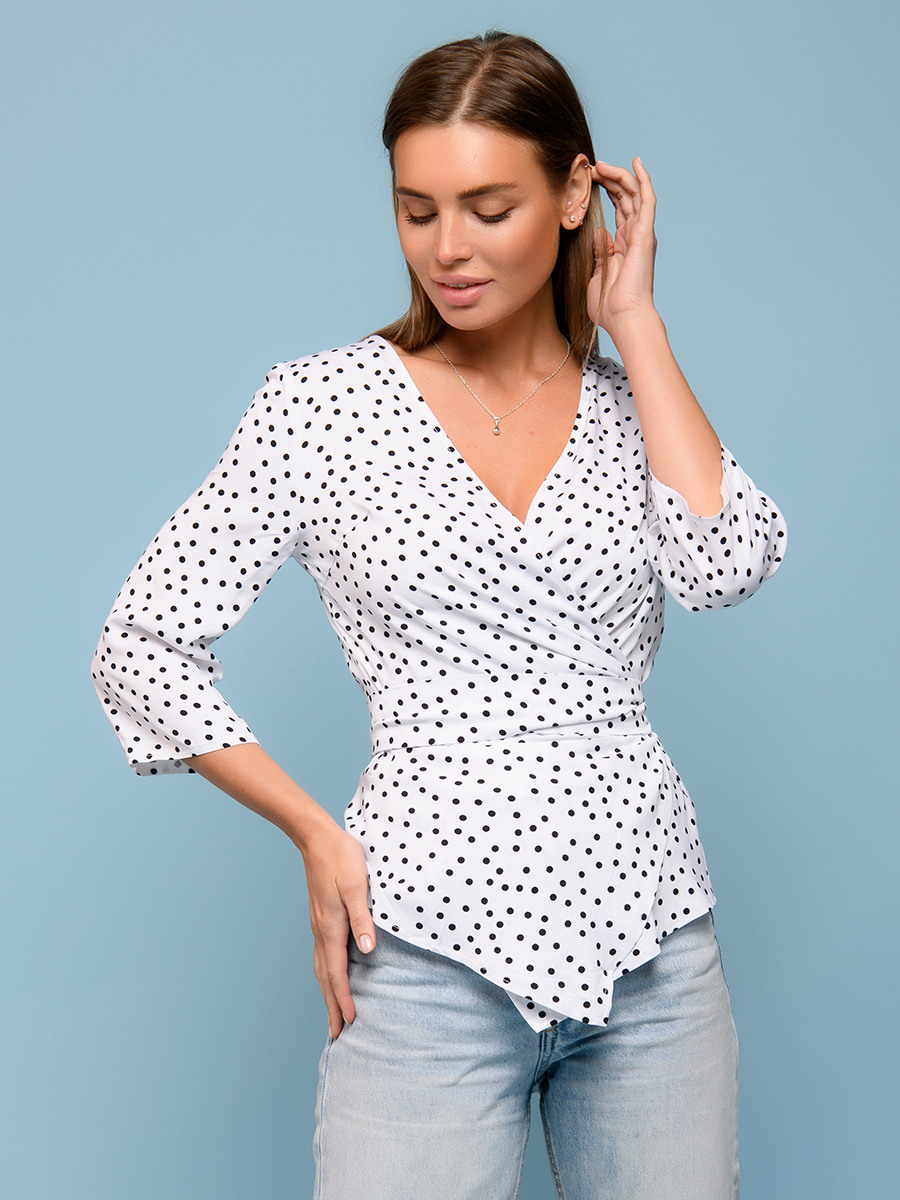 

Блуза женская 1001dress 0132107-02466PK белая 50, 0132107-02466