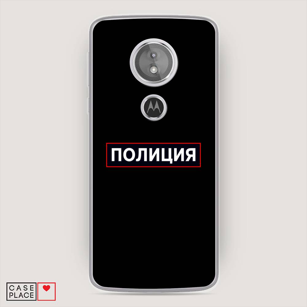 

Чехол Awog на Motorola Moto E5 / Моторола Мото E5 "Police logo", Разноцветный, 241050-5