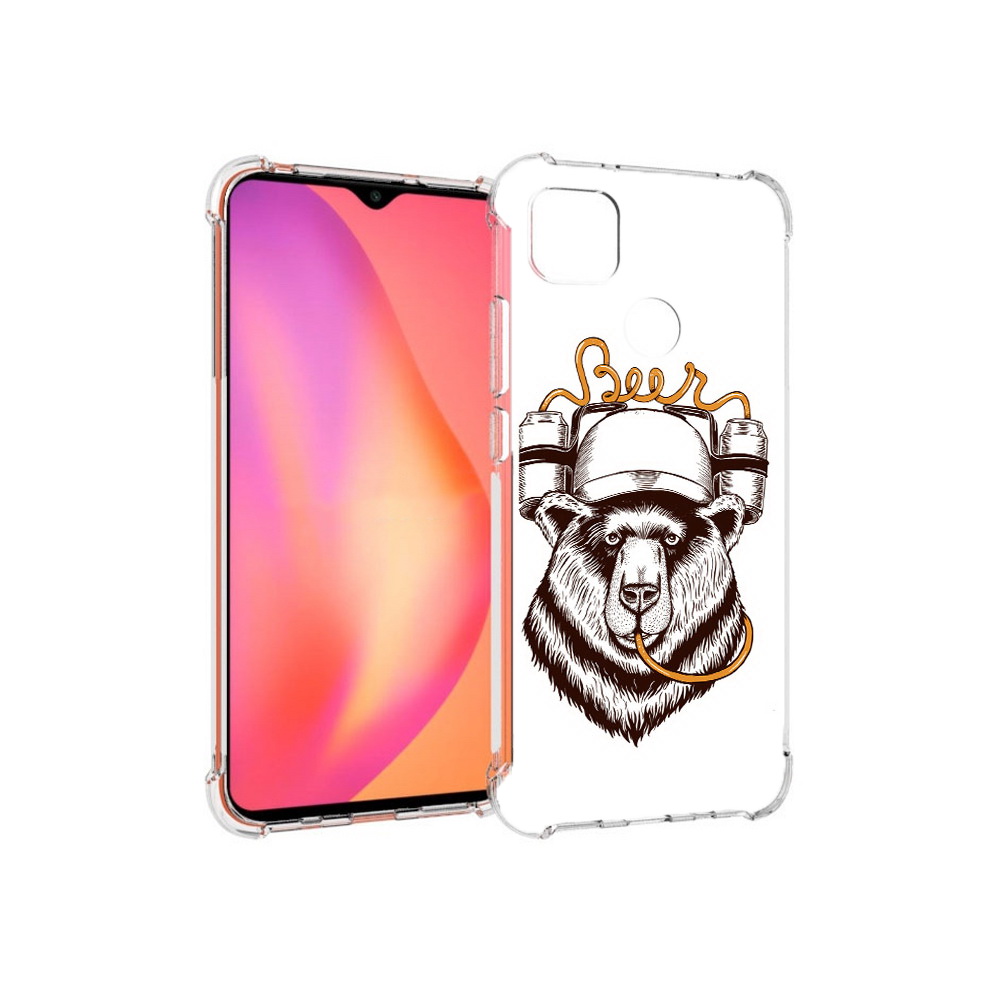 

Чехол MyPads Tocco для Xiaomi Redmi 9C пивной медведь (PT152115.265.538), Прозрачный, Tocco