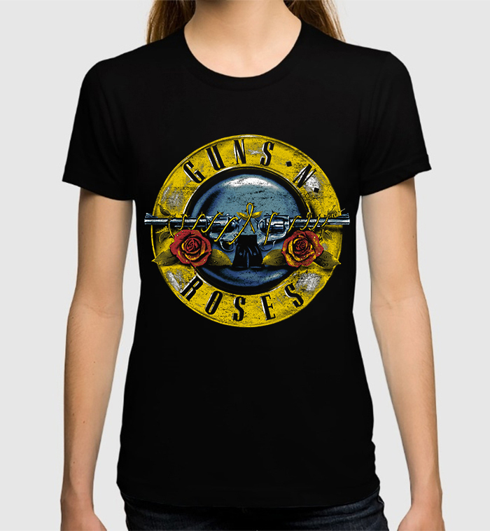 

Футболка женская Dream Shirts Guns and Roses Женская 10007811 черная S, Guns and Roses Женская 10007811