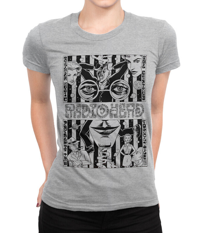 

Футболка женская Dream Shirts Radiohead Женская 10007831 серая 2XL, Radiohead Женская 10007831
