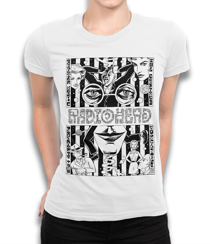 

Футболка женская Dream Shirts Radiohead Женская 10007831 белая XL, Radiohead Женская 10007831