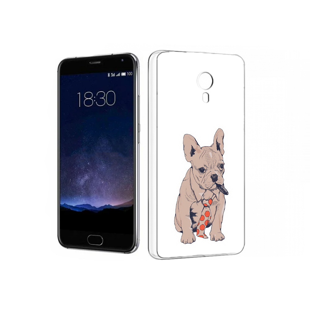 

Чехол MyPads Tocco для Meizu Pro 5 бульдог с сигарой (PT18126.86.250), Прозрачный, Tocco