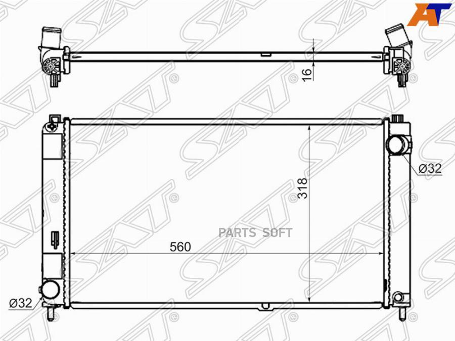 

SAT LD0001 Радиатор LADA GRANTA 12-/DUTSUN ON-DO/MI-DO 14- 1шт