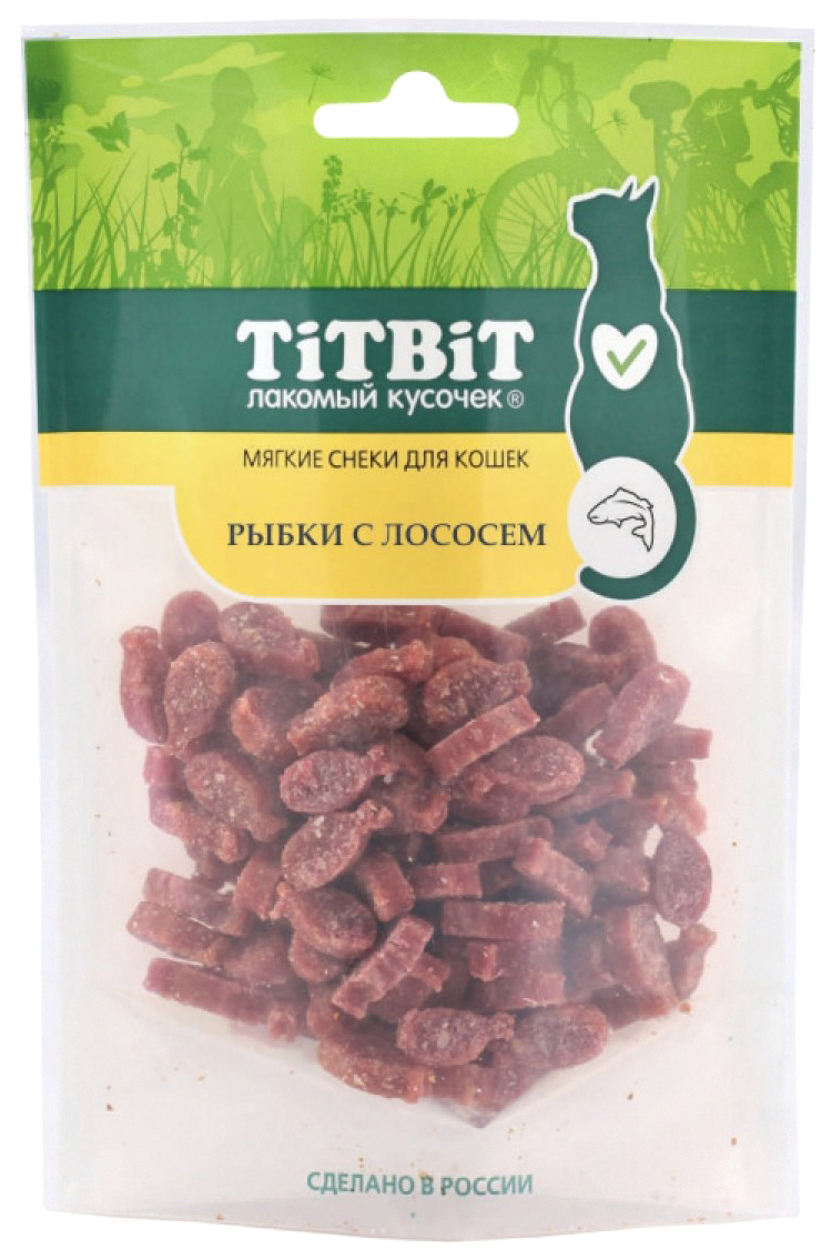 фото Лакомство для кошек titbit рыбки с лососем, кусочки, 50 г