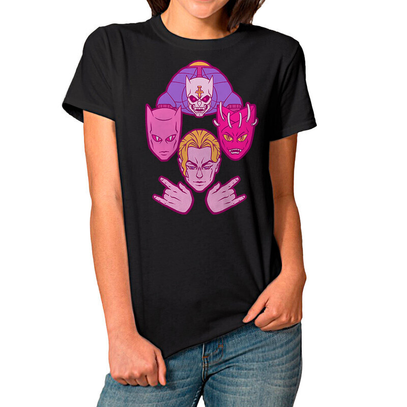 

Футболка женская Dream Shirts Невероятные приключения ДжоДжо Женская 10007861 черная S, Невероятные приключения ДжоДжо Женская 10007861