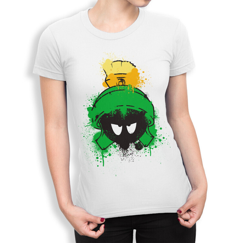 

Футболка женская Dream Shirts Марсианин Марвин Женская 10007901 белая L, Марсианин Марвин Женская 10007901