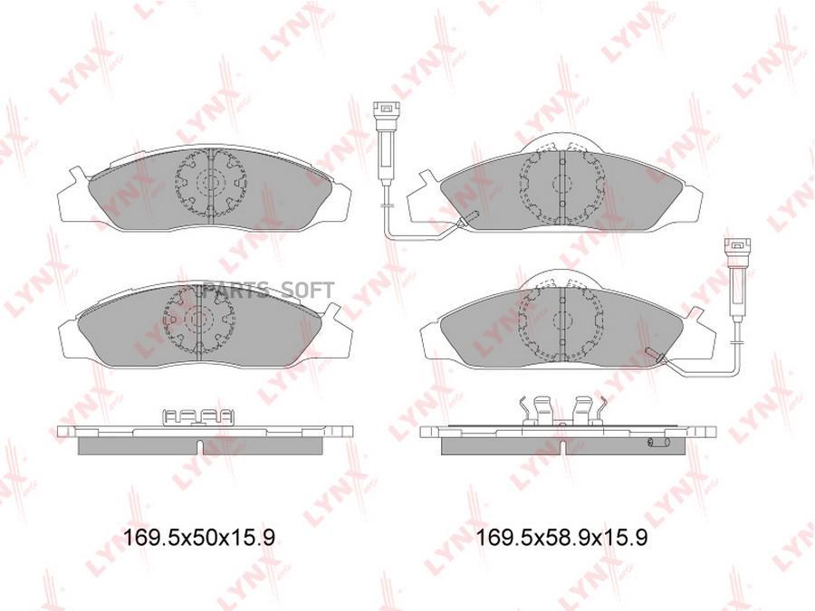 

Тормозные колодки LYNXauto передние дисковые BD7001