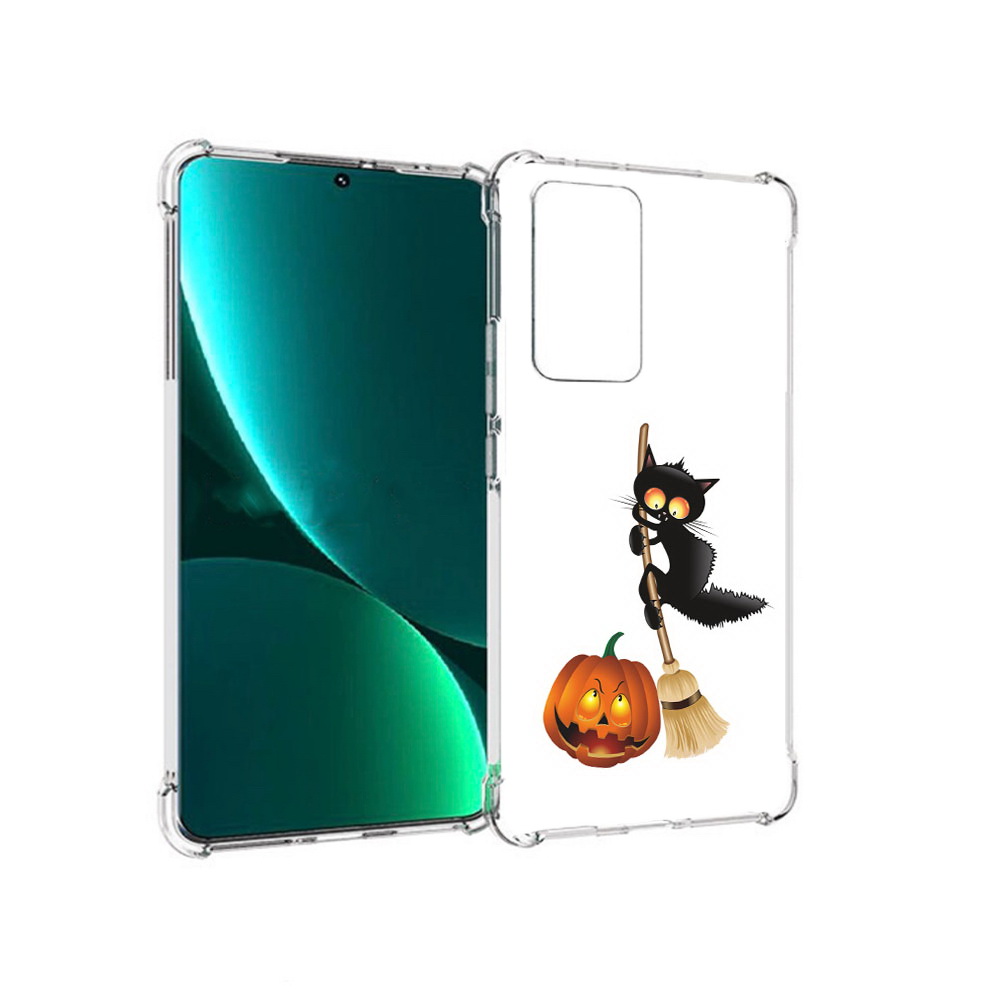 

Чехол MyPads Tocco для Xiaomi 12 Pro хэлуинский котик (PT226953.293.667), Прозрачный, Tocco