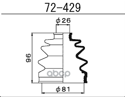 

Пыльник Внешн Шруса (D=24 D=81 H=96) Honda 1-56 (Maruichi) арт. 72-429