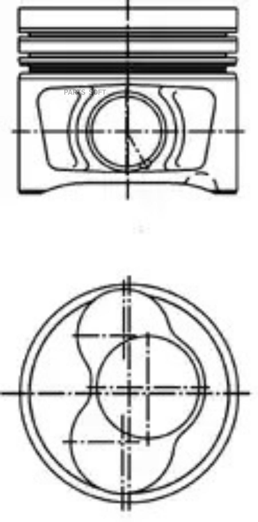 

Поршень с кольцами KOLBENSCHMIDT 40409610 d81.01x1.75x2x3; Audi A3 05-; A4 04-08; 05-10