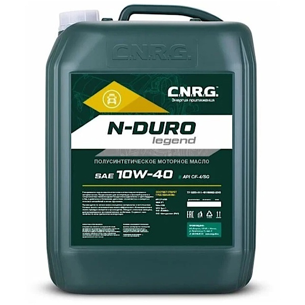 фото Масло дизельное n-duro legend 10w-40 cf-4/sg п/синт.20л cnrg
