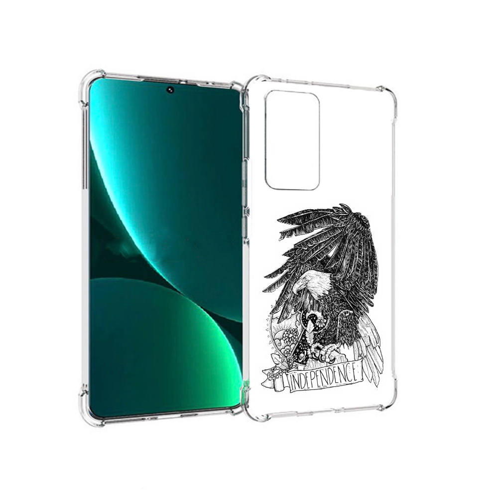 

Чехол MyPads Tocco для Xiaomi 12 Pro черно белый сокол (PT226953.293.688), Прозрачный, Tocco