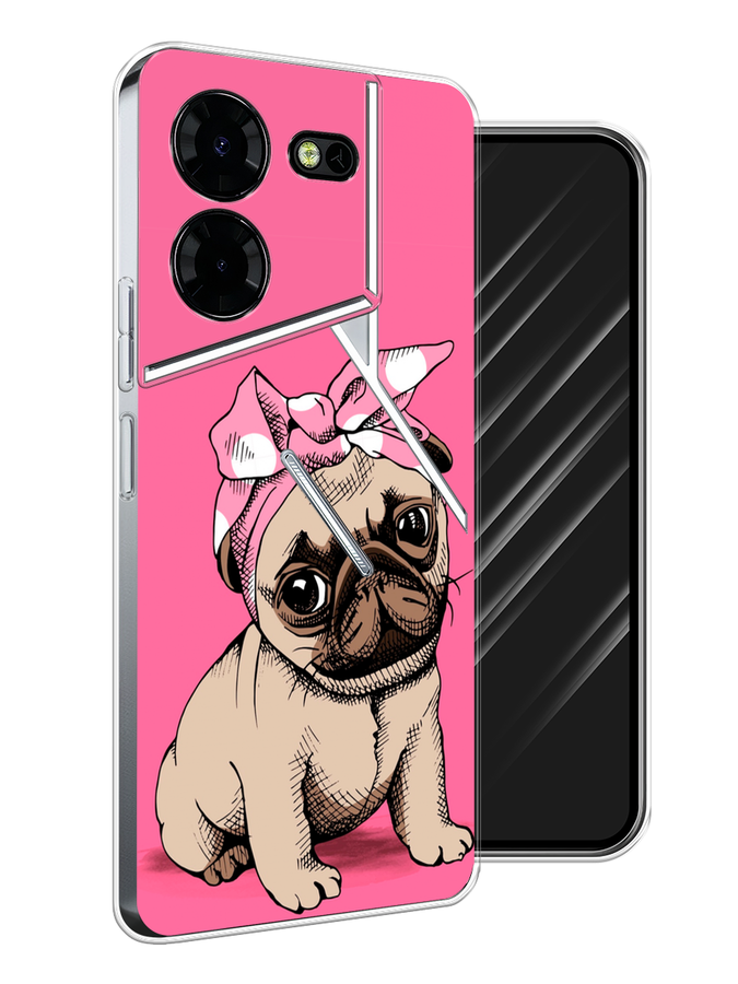 

Чехол Awog на Tecno Pova 5 Pro 5G "Dog Pin-Up", Розовый;бежевый, 304550-1