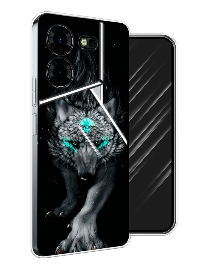 

Чехол Awog на Tecno Pova 5 Pro 5G "Волшебный волк", Черный;серый, 304550-1