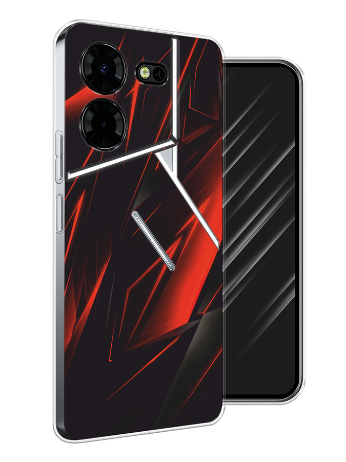 

Чехол Awog на Tecno Pova 5 Pro 5G "Игровой фон", Бордовый;красный;черный, 304550-1