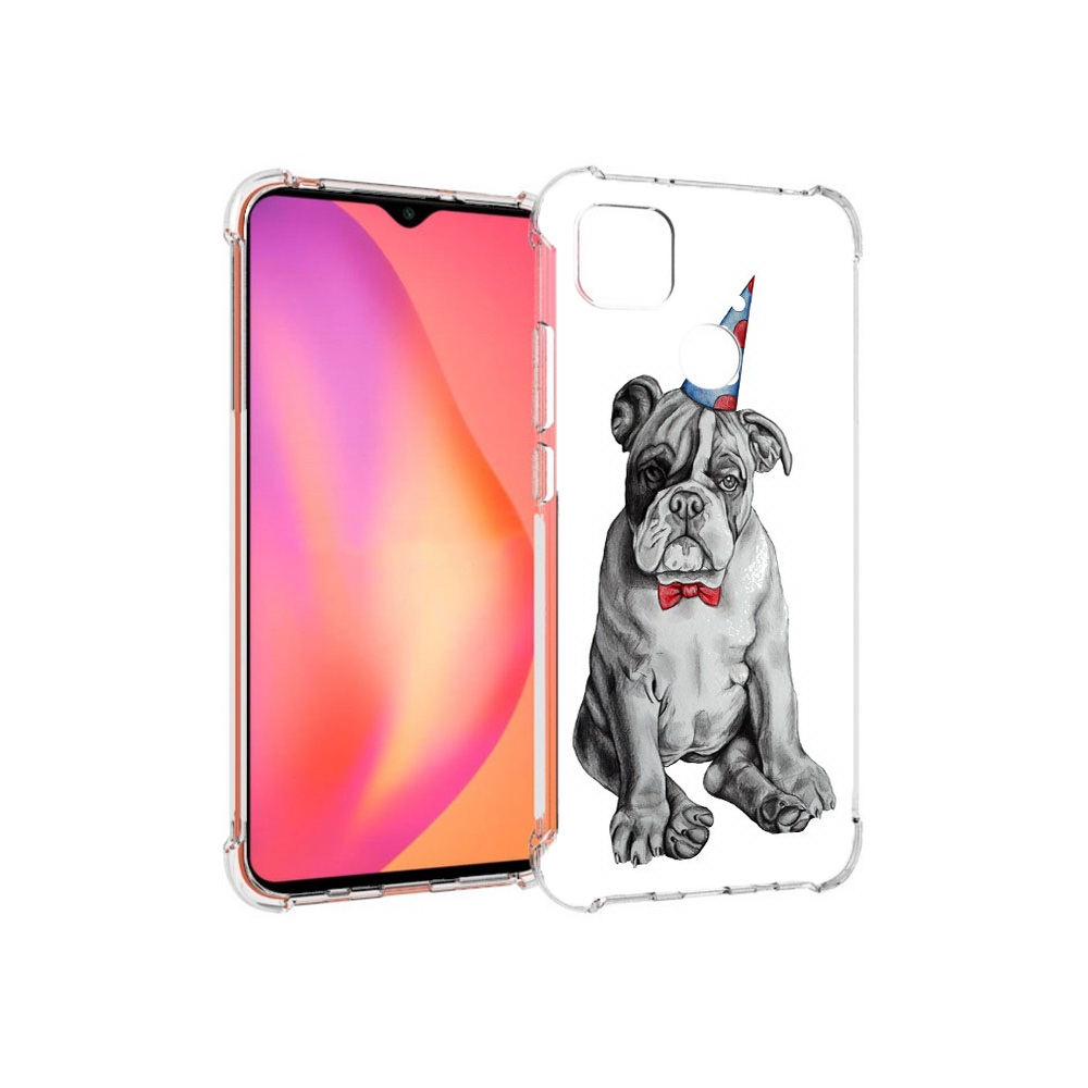 

Чехол MyPads Tocco для Xiaomi Redmi 9C праздничный щенок (PT152115.265.554), Прозрачный, Tocco