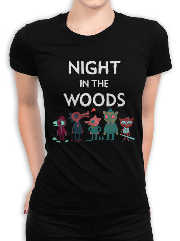 фото Футболка женская dream shirts night in the woods черная xl