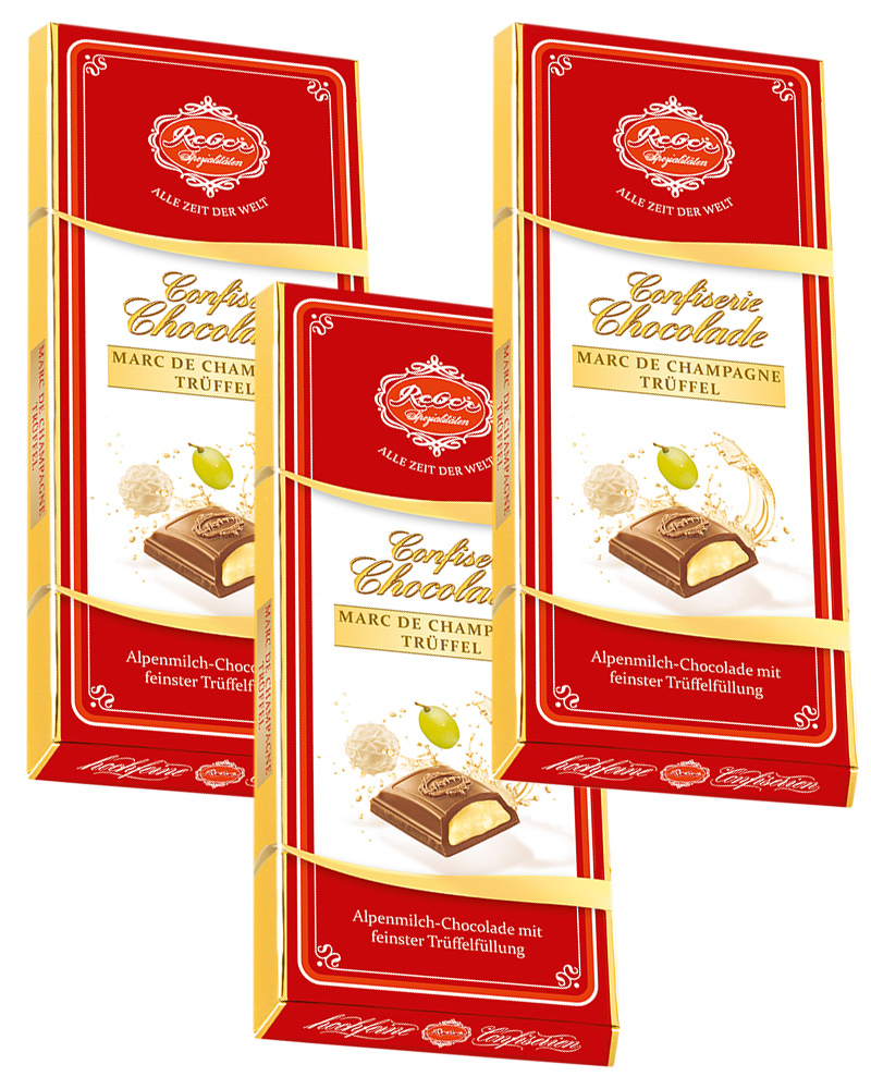 

Шоколадная плитка Reber Молочный Шоколад с Трюфельной Начинкой со Вкусом Шампанского 100 г