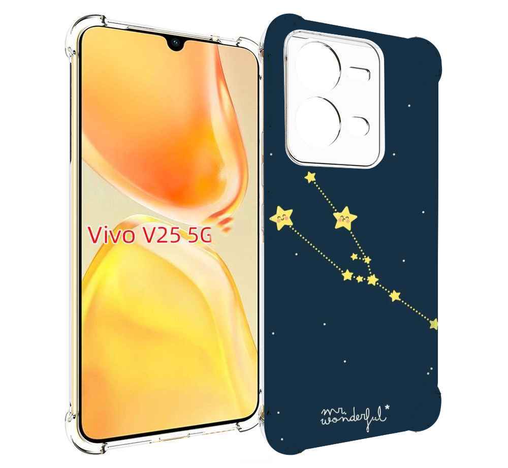

Чехол MyPads знак-зодиака-телец-4 для Vivo V25 5G / V25e, Прозрачный, Tocco