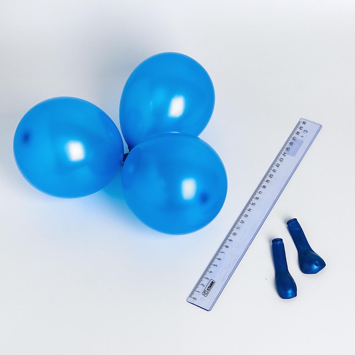 Шар латексный 5, металл, набор 100 шт., водные бомбочки, синий набор lanson toys водные бомбочки с насосом с 3лет