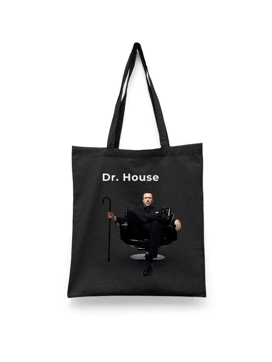 

Шоппер унисекс Каждому Своё Доктор Хаус/House M.D. SRDH8, черный, Доктор Хаус/House M.D. SRDH8