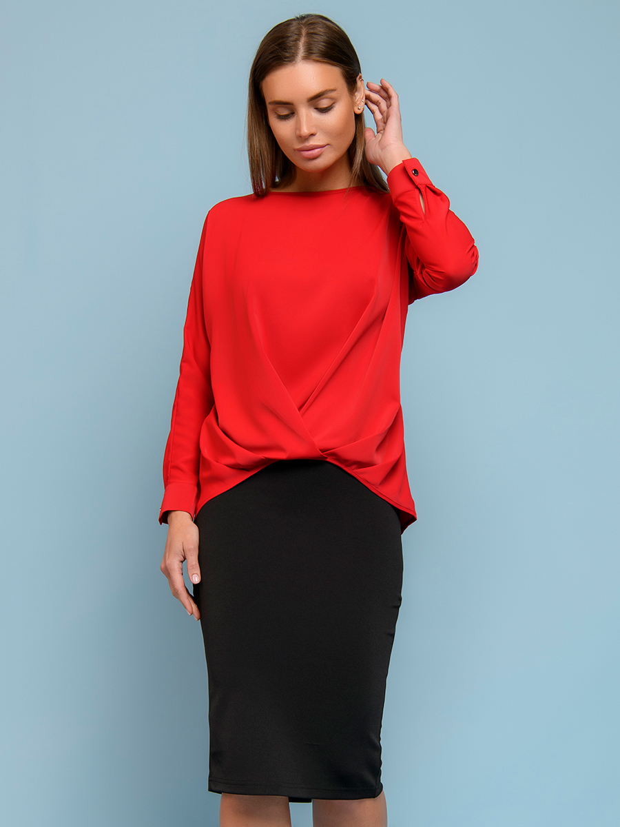 

Блуза женская 1001dress 0132107-02482CH красная 46, 0132107-02482