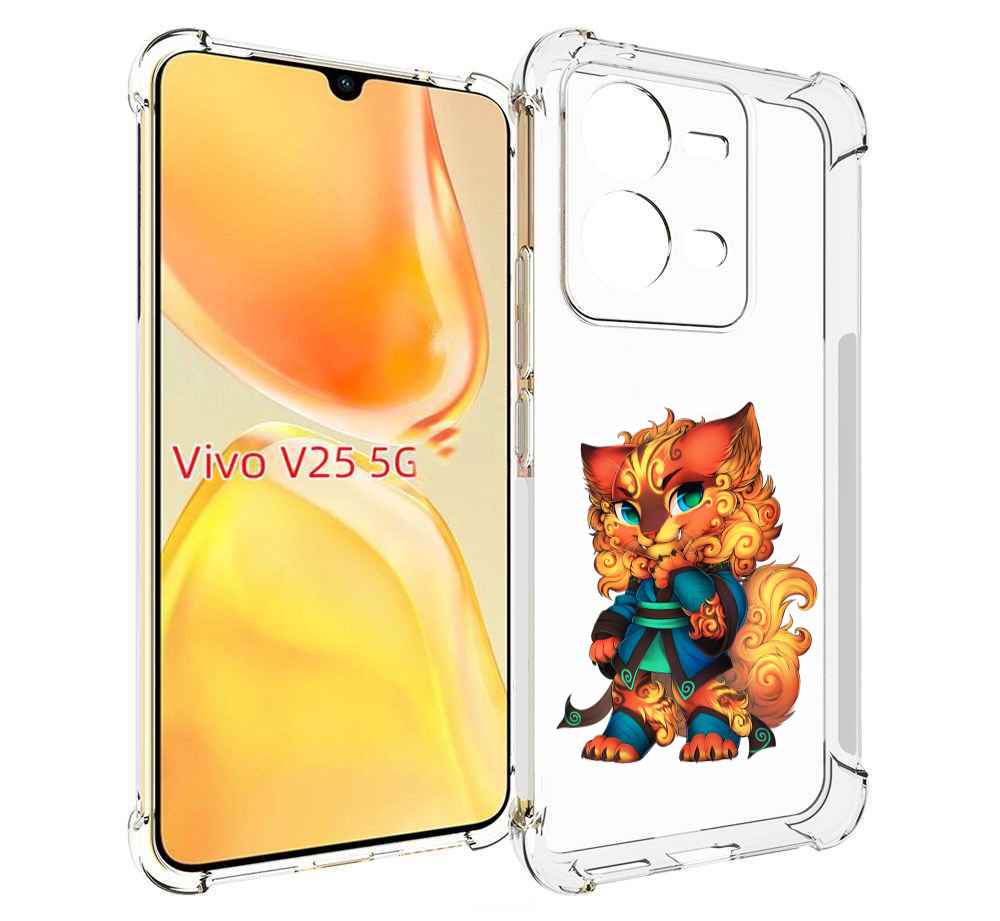 

Чехол MyPads золотой-кот для Vivo V25 5G / V25e, Прозрачный, Tocco