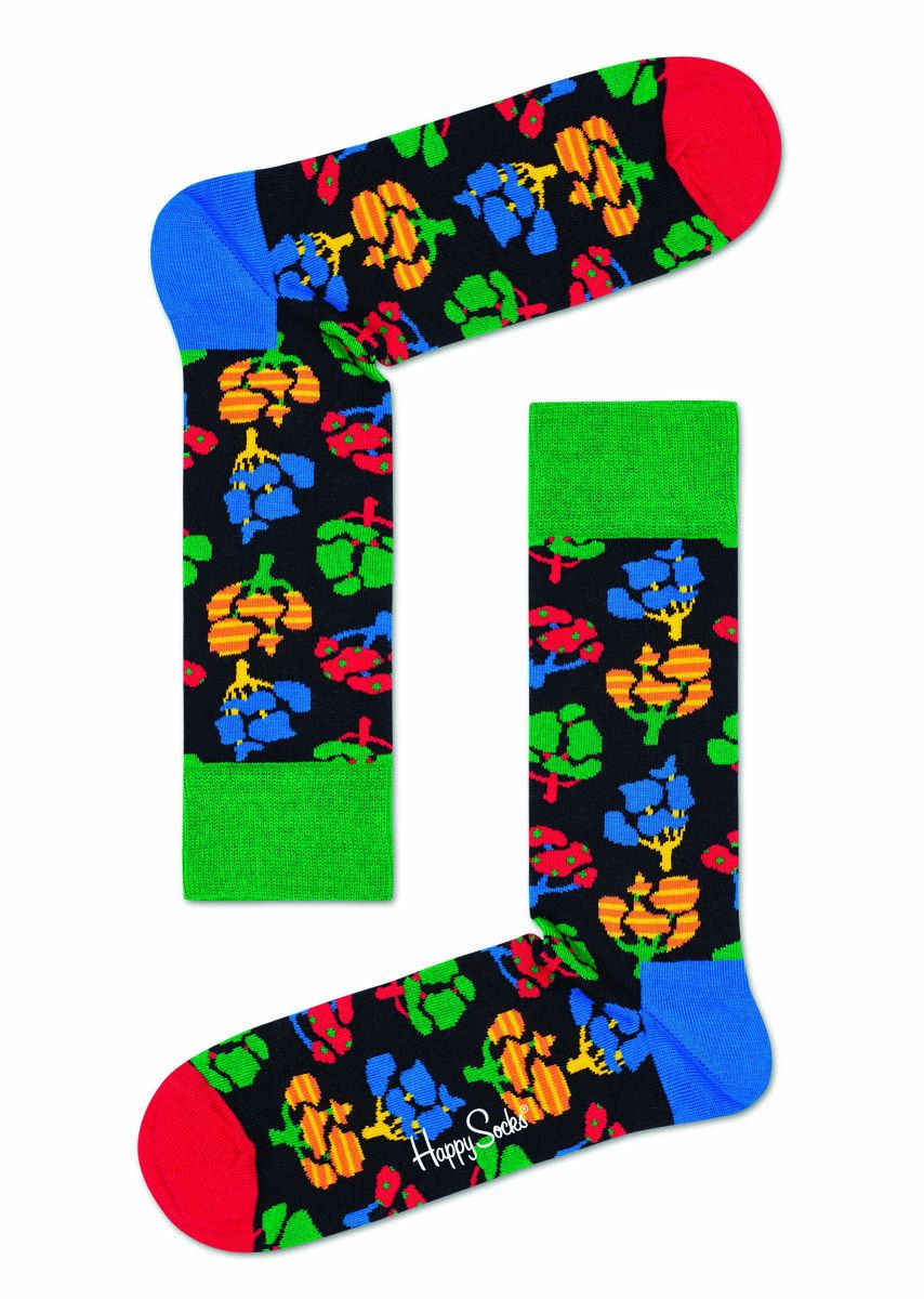 Носки унисекс Happy socks TEE01 черные 25