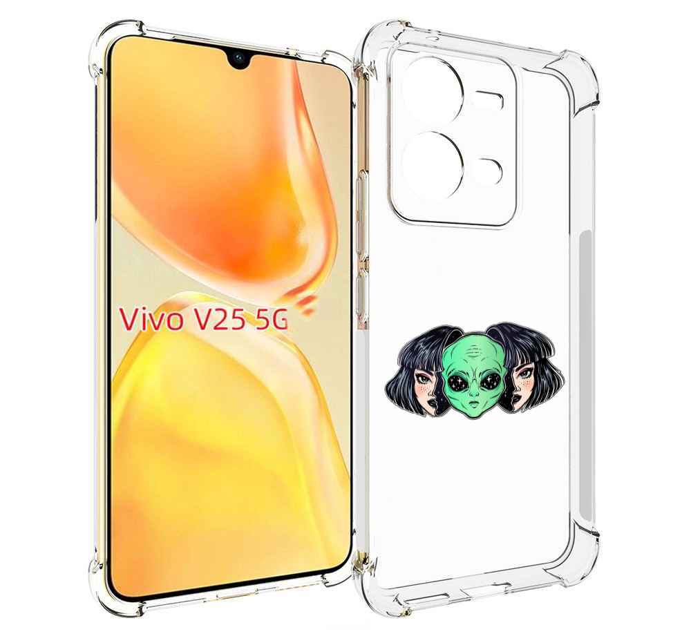 

Чехол MyPads инопланетянин в девочке женский для Vivo V25 5G / V25e, Прозрачный, Tocco