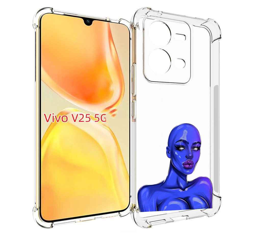 

Чехол MyPads инопланетянка для Vivo V25 5G / V25e, Прозрачный, Tocco