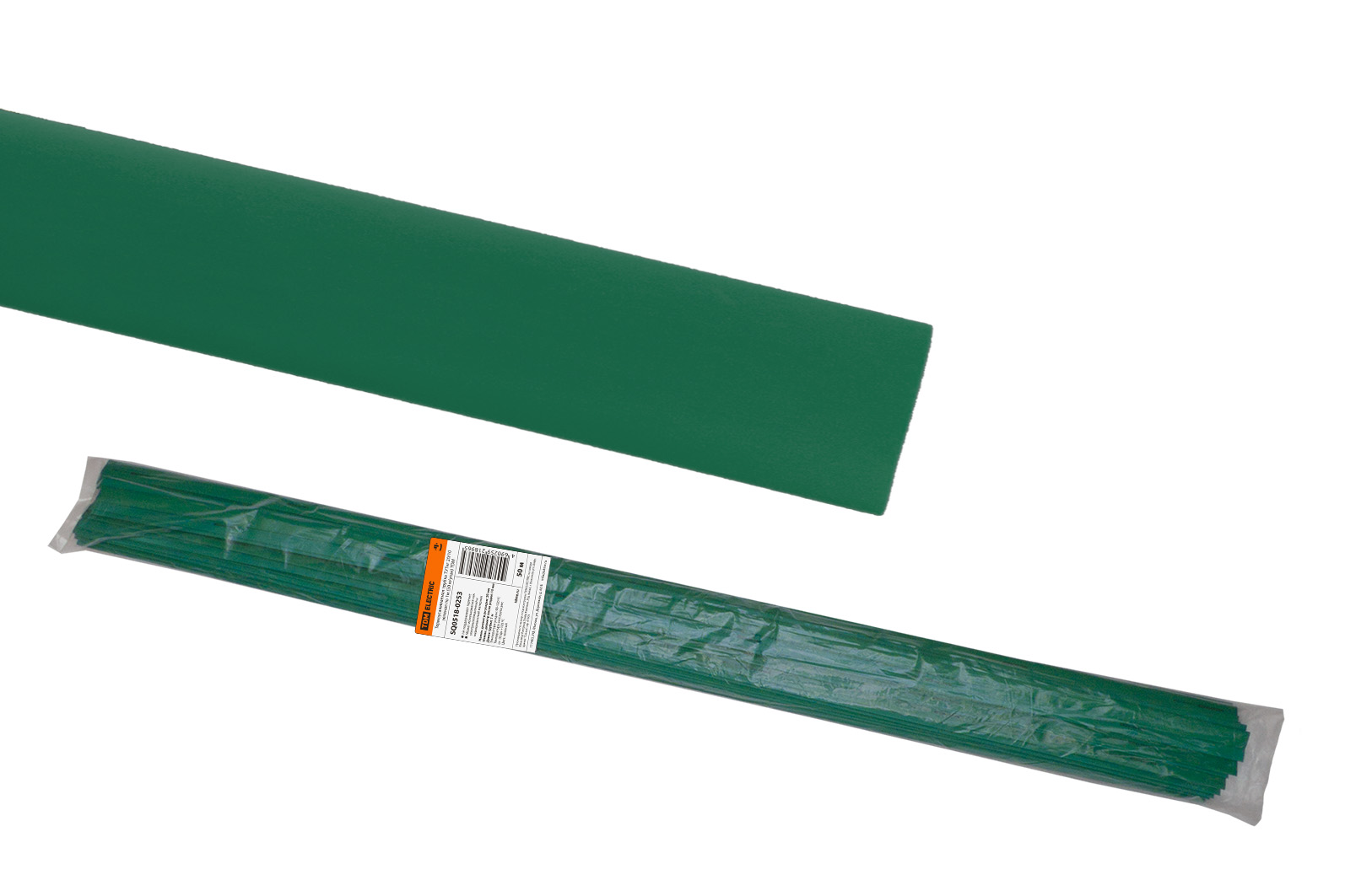 Термоусаживаемая трубка TDM ELECTRIC ТУТнг 20/10 зеленая по 1м (50 м/упак) SQ0518-0253
