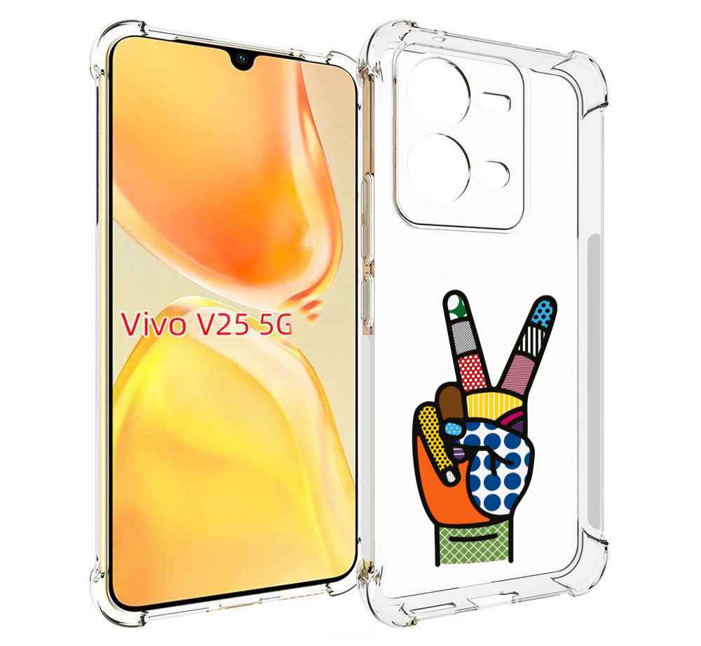 

Чехол MyPads йоу пальчики для Vivo V25 5G / V25e, Прозрачный, Tocco