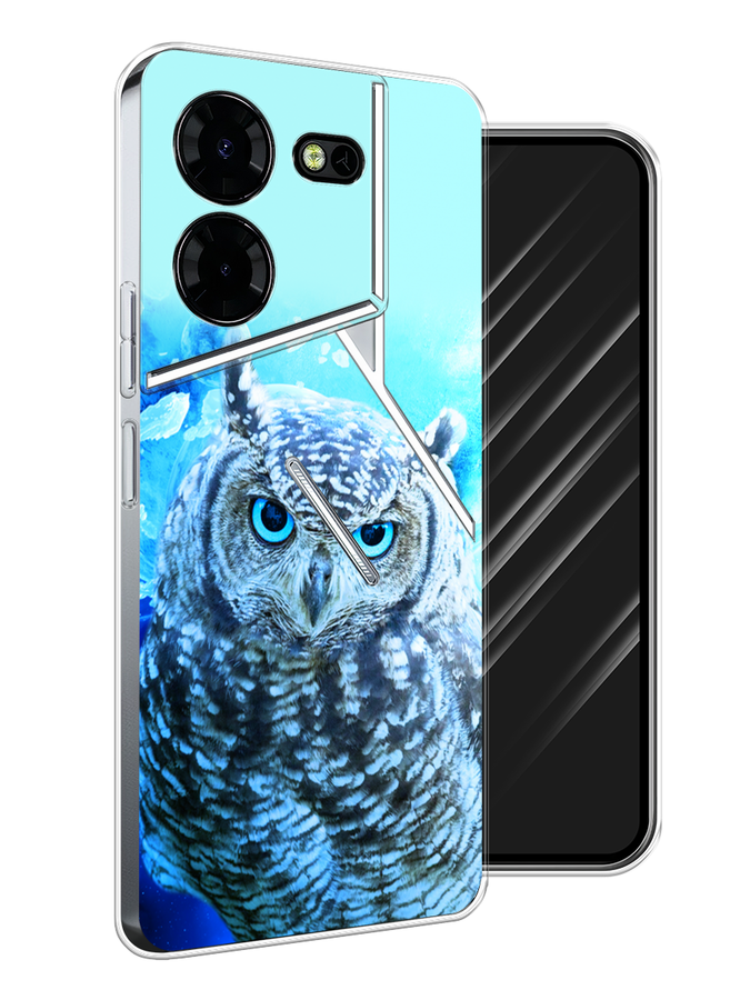 

Чехол Awog на Tecno Pova 5 Pro 5G "Сова арт 7", Синий;голубой, 304550-1