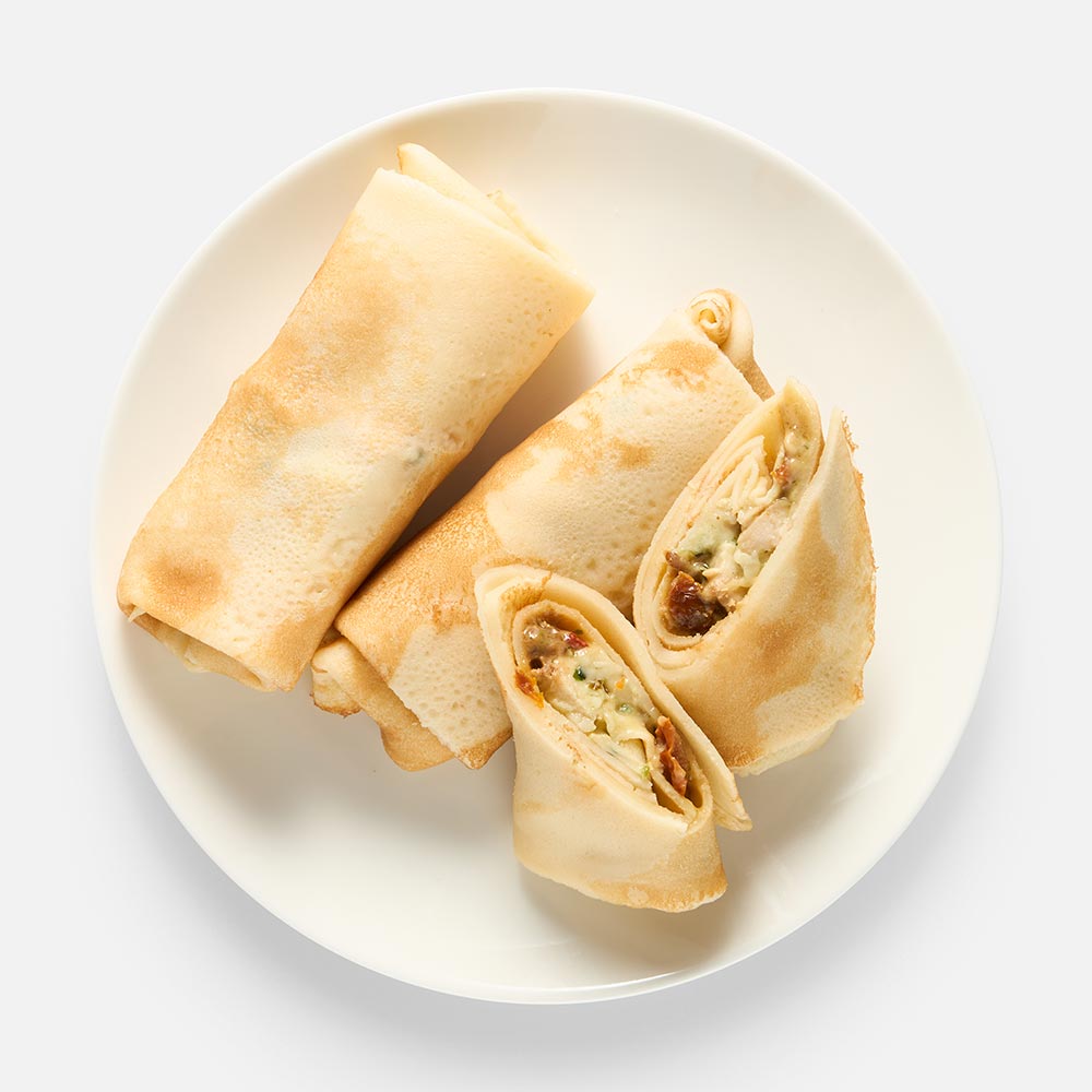 

Блины Шоколадница, с индейкой, помидорами и соусом песто, 230 г