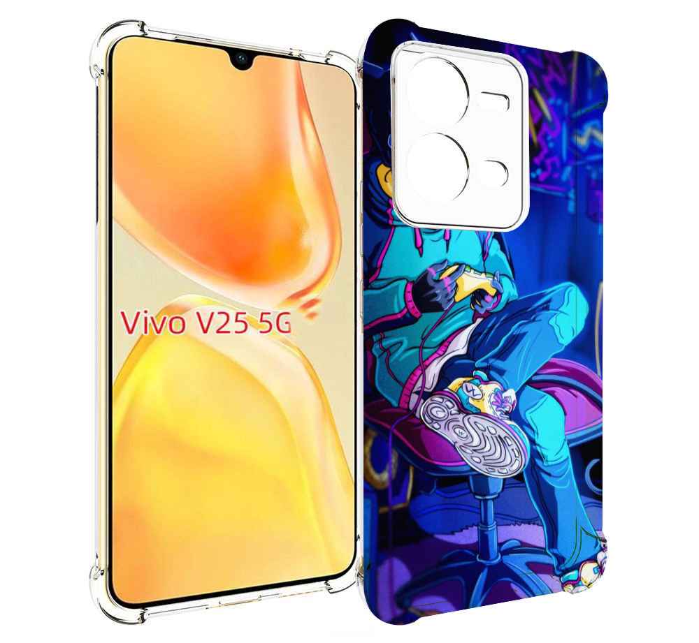 

Чехол MyPads киберпанк игрок для Vivo V25 5G / V25e, Прозрачный, Tocco