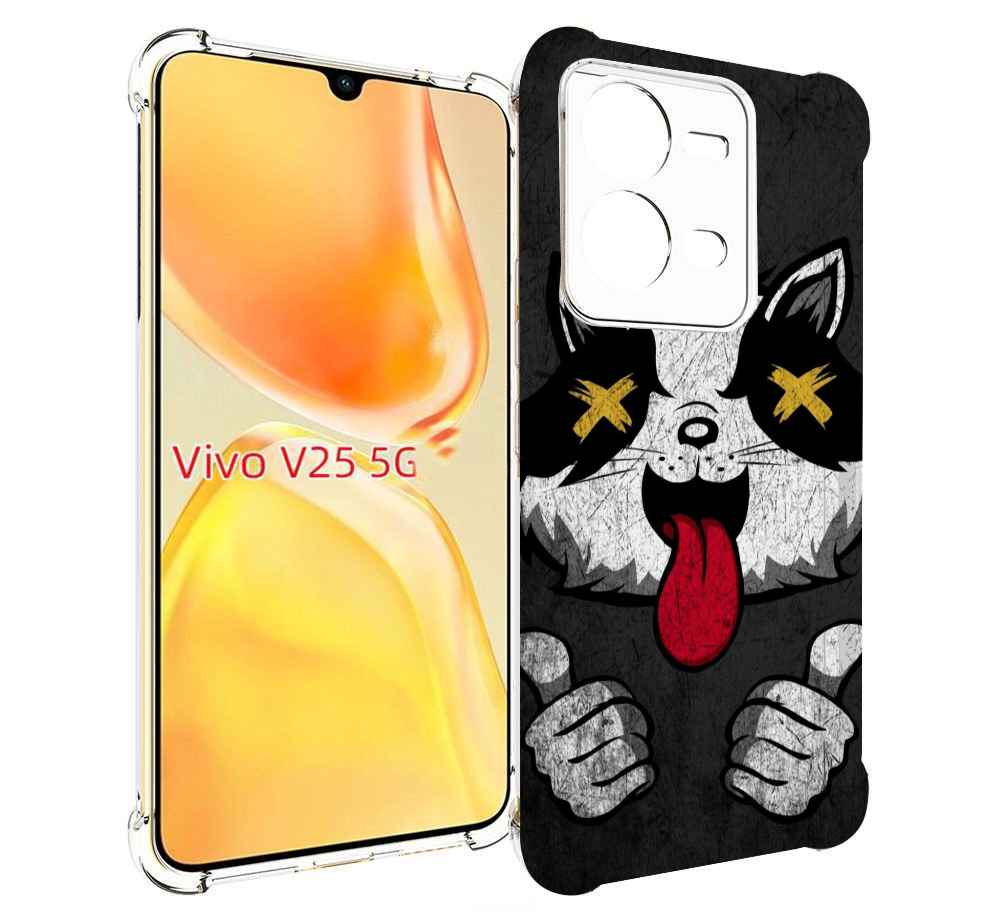 

Чехол MyPads классный зверек для Vivo V25 5G / V25e, Прозрачный, Tocco