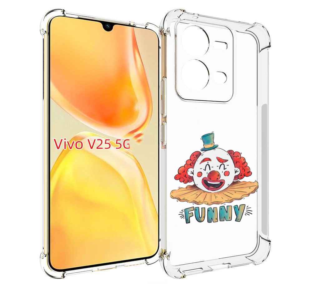 

Чехол MyPads клоун-смешной для Vivo V25 5G / V25e, Прозрачный, Tocco