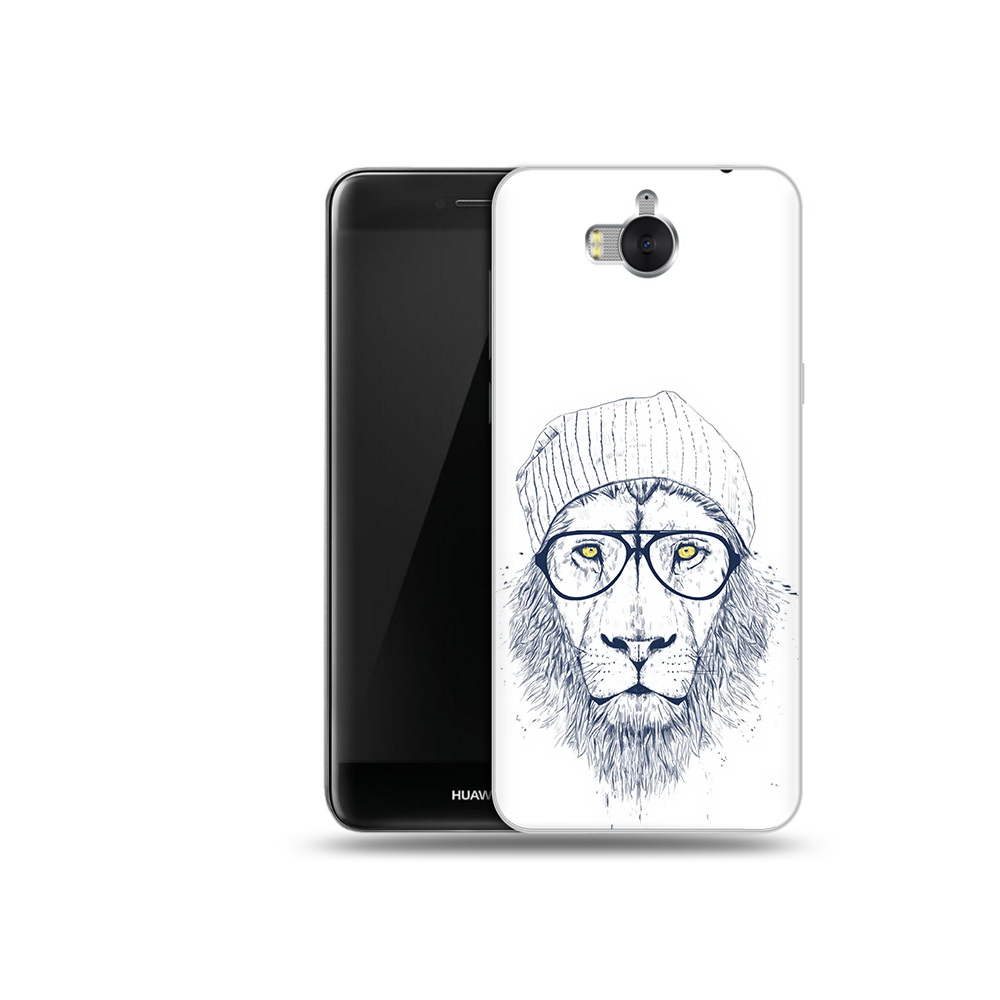 

Чехол MyPads Tocco для Huawei Y5 хиппи лев (PT91582.58.663), Прозрачный, Tocco