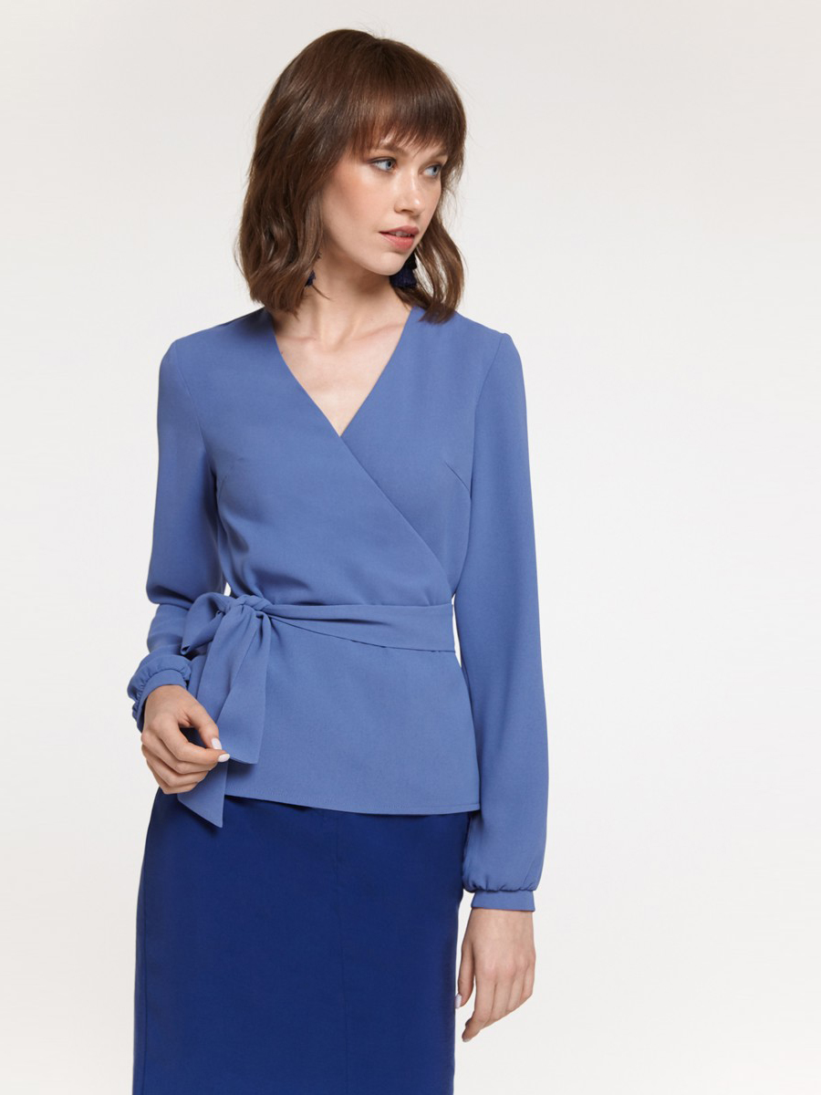 

Блуза женская 1001dress DM01681LB голубая 44, DM01681
