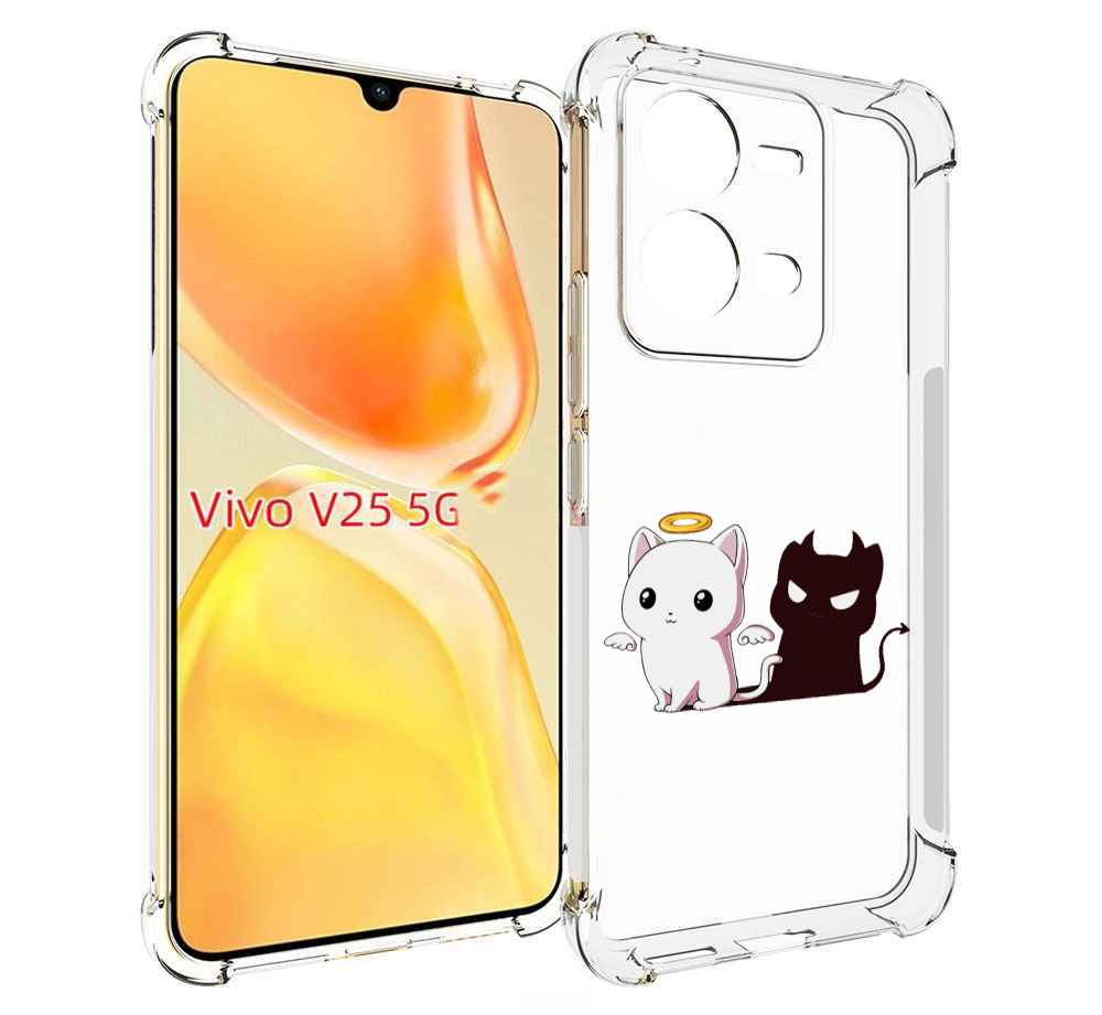 

Чехол MyPads котик-с-злой-тенью для Vivo V25 5G / V25e, Прозрачный, Tocco