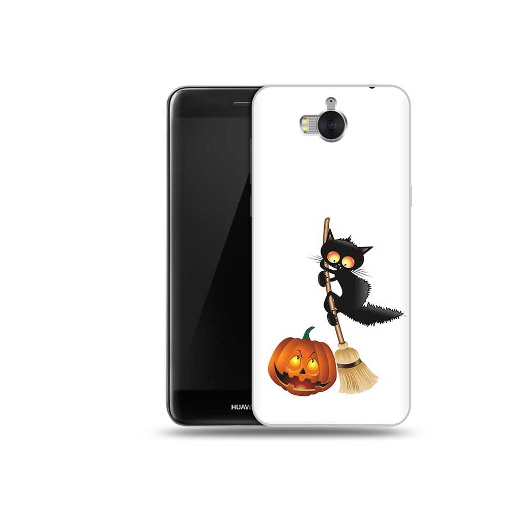 

Чехол MyPads Tocco для Huawei Y5 хэлуинский котик (PT91582.58.667), Прозрачный, Tocco