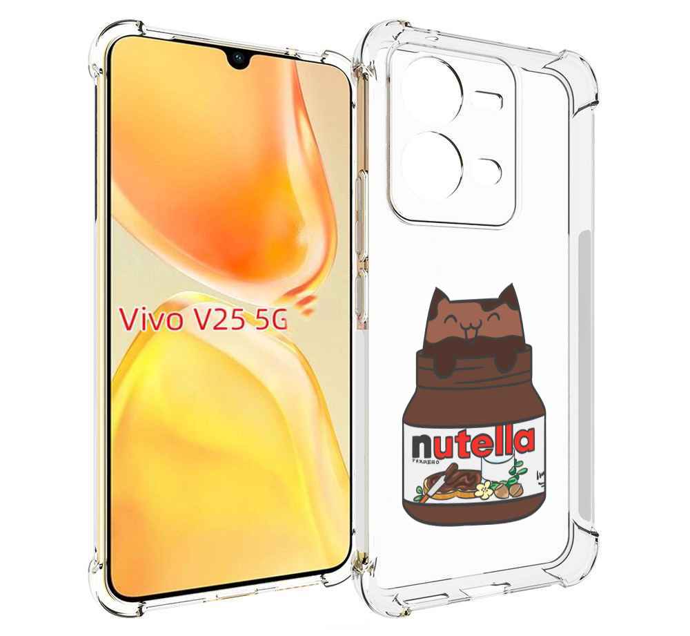 

Чехол MyPads кошечка-в-нутелле для Vivo V25 5G / V25e, Прозрачный, Tocco