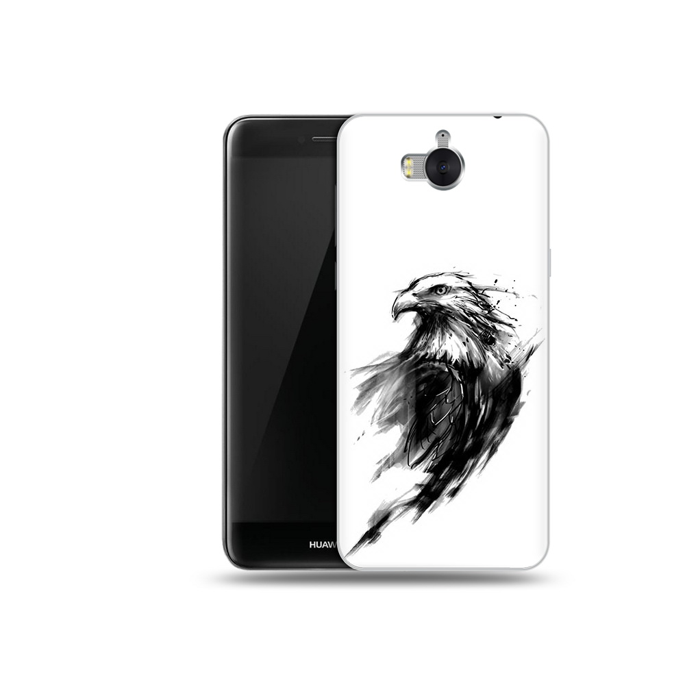 

Чехол MyPads Tocco для Huawei Y5 чб птица (PT91582.58.670), Прозрачный, Tocco